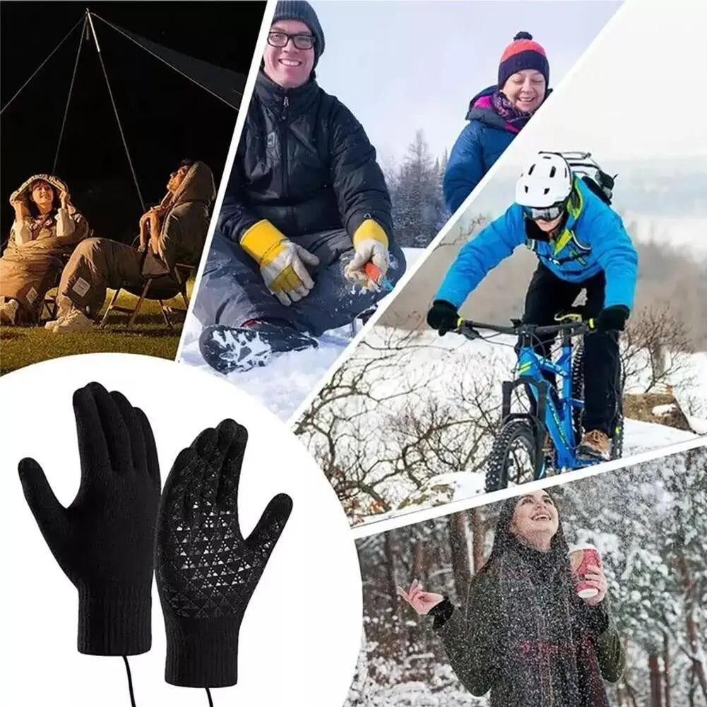Electric Heated Gloves USB Rechargeable Insulated Warm Thermal Gloves Winter UK