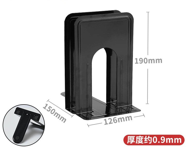 Pair of Heavy Duty Metal Bookend Anti Slip Book End Stand Support Office School