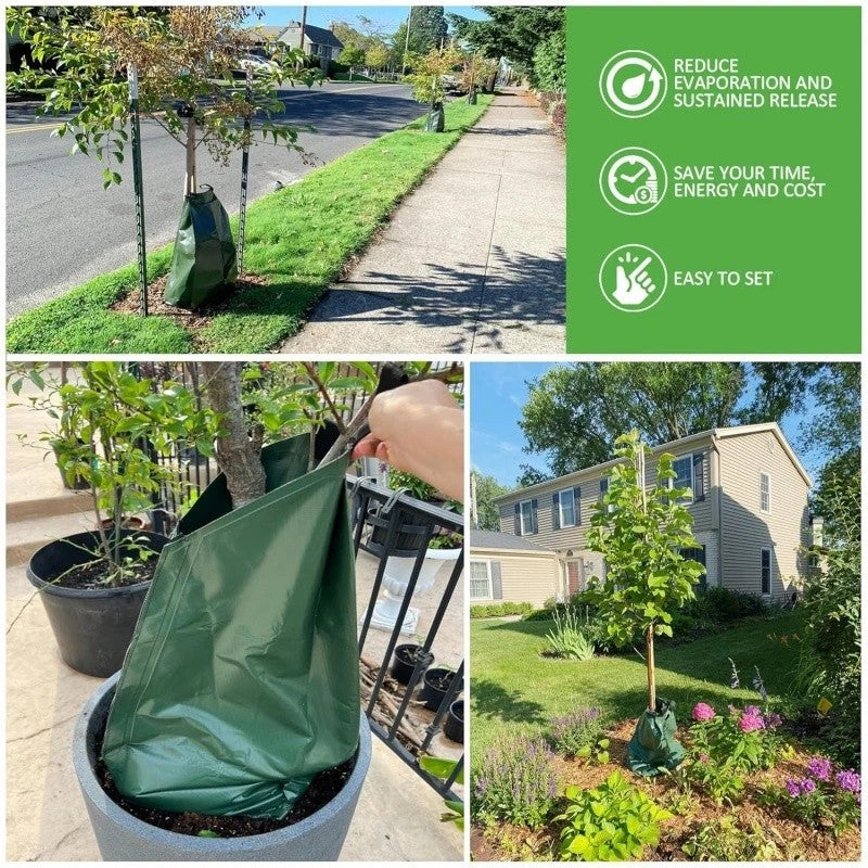 1/2X 20 Gallons Slow Release Tree Watering Bag Drip Irrigation Watering Tool PE