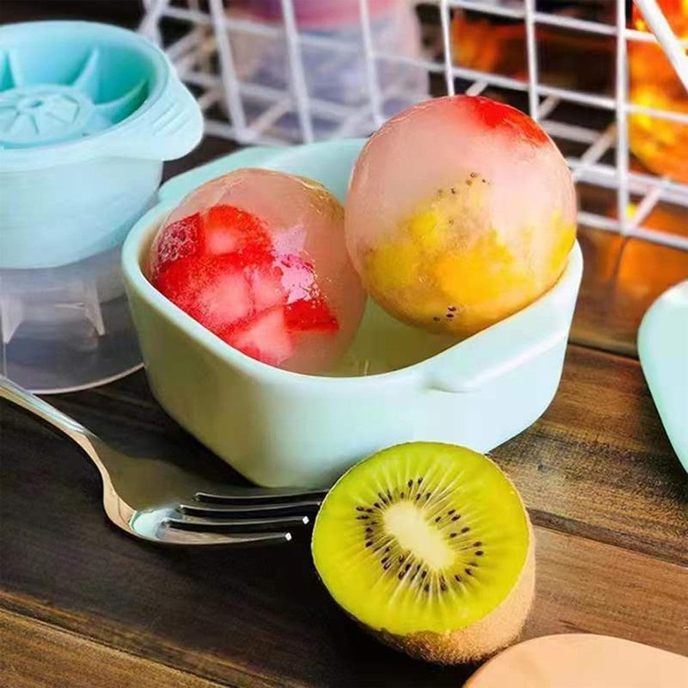 3PCS Chiclify Ice Ball Maker Mold – 2.5" Large Sphere Ice Cube Tray