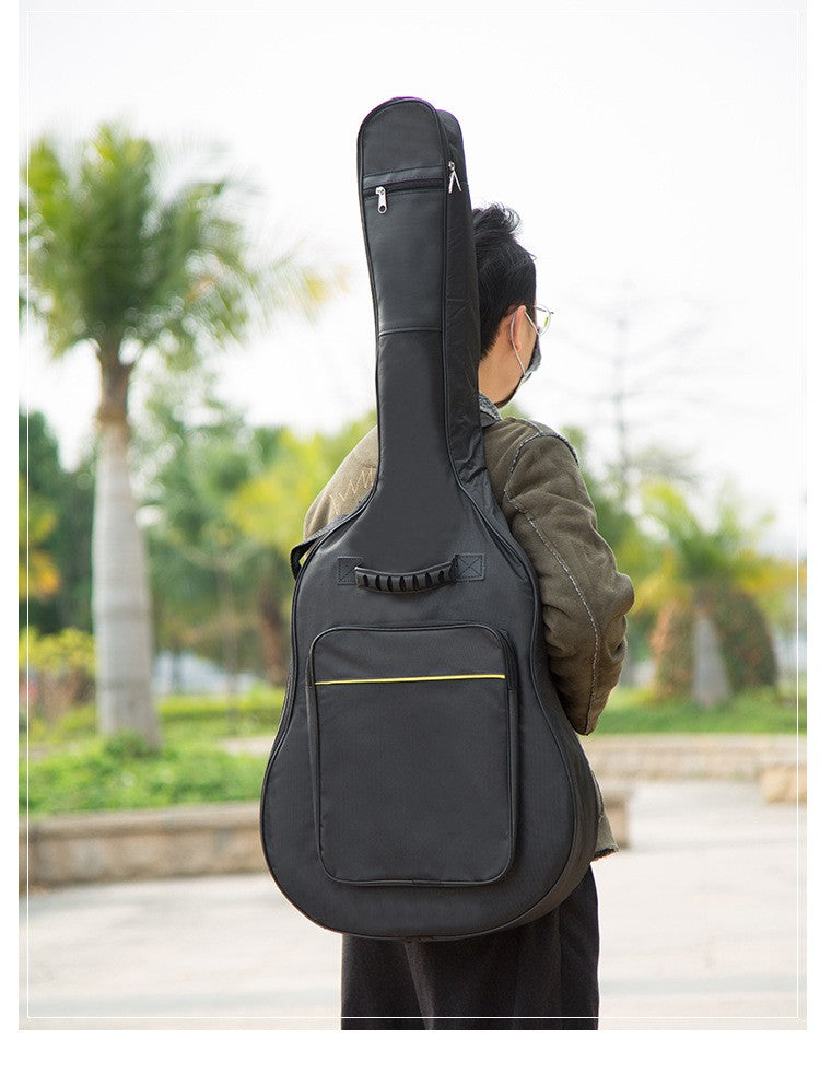 Black Full Size Padded Protective Classical Acoustic Guitar Back Bag Carry Case