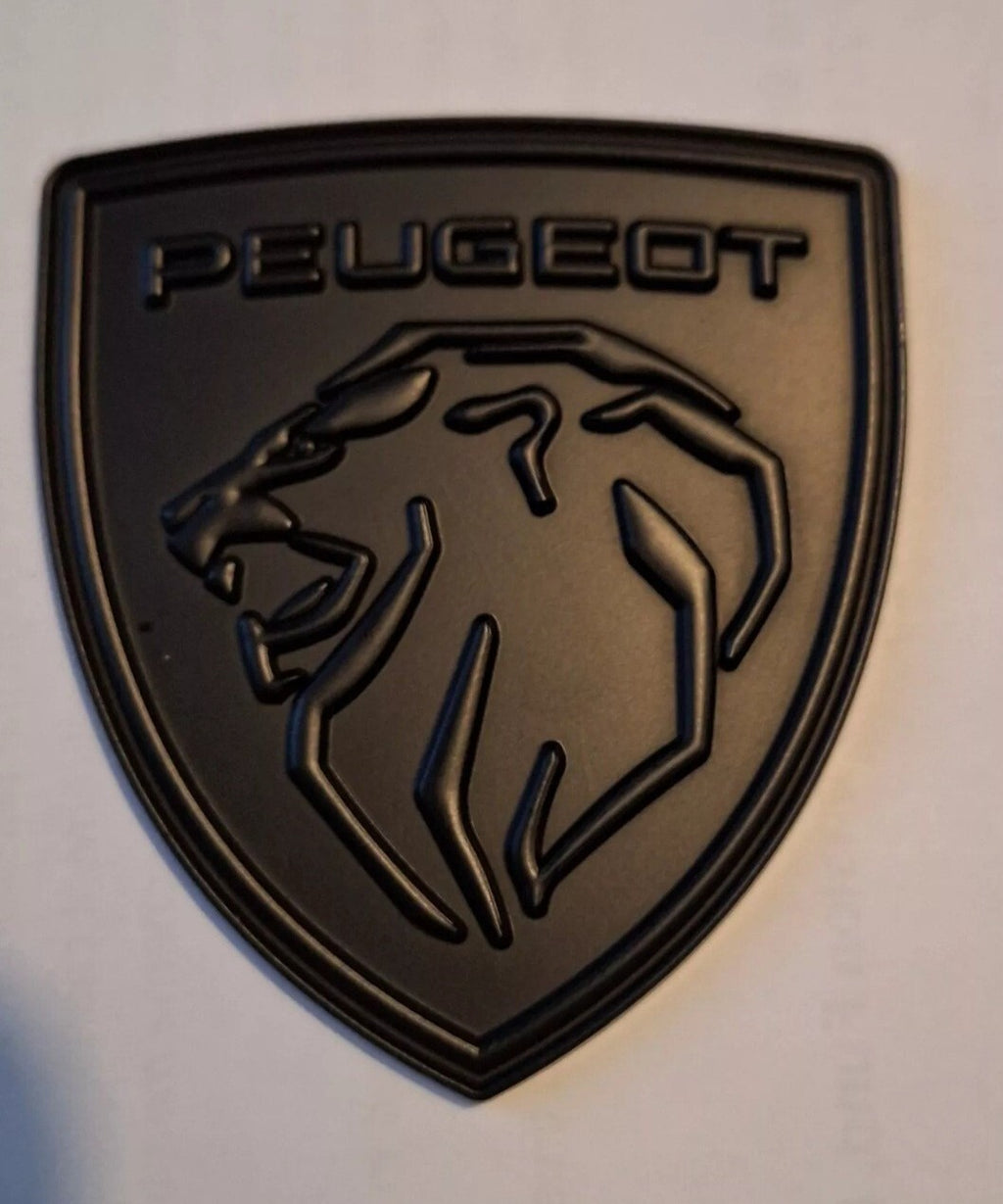 Peugeot Lion Metal Emblem Badge For Front Rear Or Sides Black New Style Fast UK