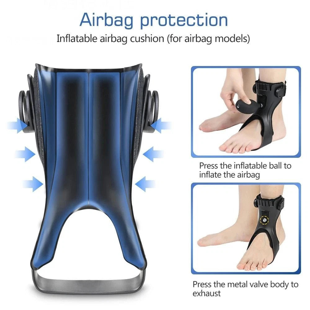 Drop Foot Brace Orthosis Ankle Support With Comfortable Inflatable Airbag UK