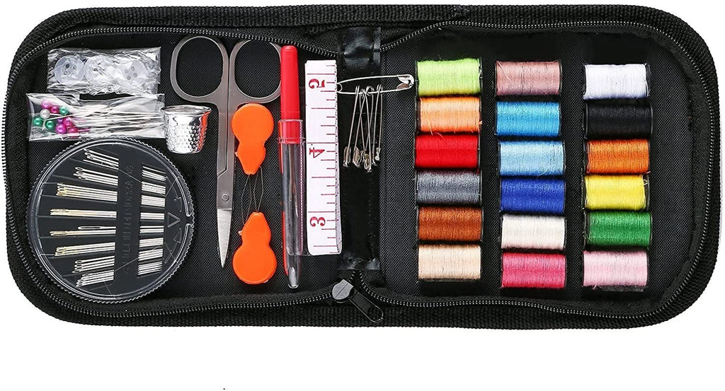 73 PCS Portable Sewing Kit Home Travel Case Needles Thread Scissors Set Box NEW