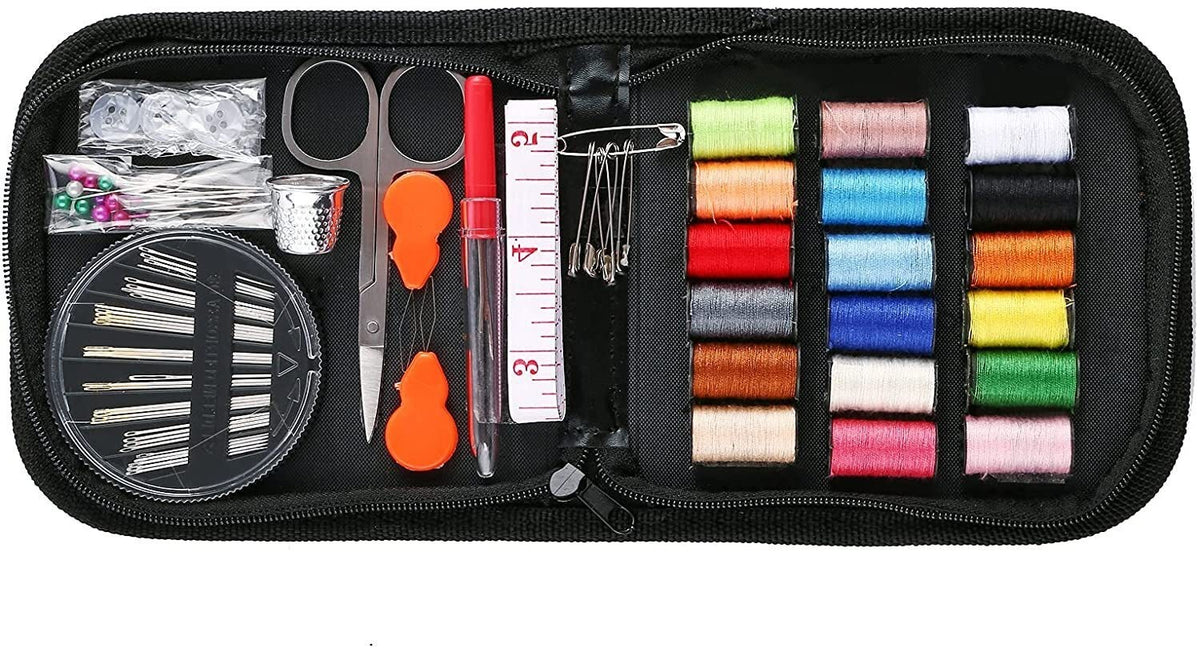 73 PCS Portable Sewing Kit Home Travel Case Needles Thread Scissors Set Box NEW