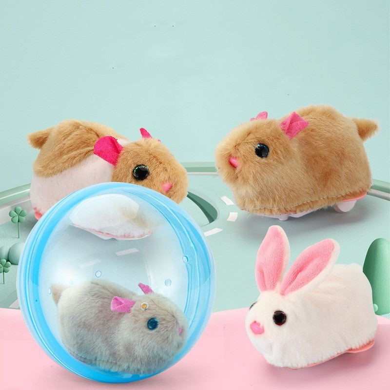 Electric Hamster – ABS | Rolling Ball | Plush Hamster | Interactive Pet Toy