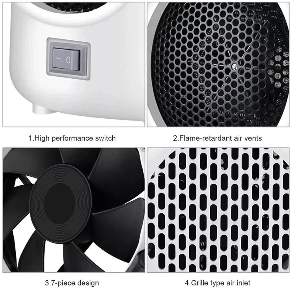 Mini Electric Heater Portable Desktop Winter Fan Air Heating Warmer Home Office