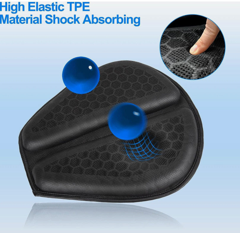 Motorcycle Gel Seat Pad Breathable Comfortable Motorbike Seat Pad for Long Rides