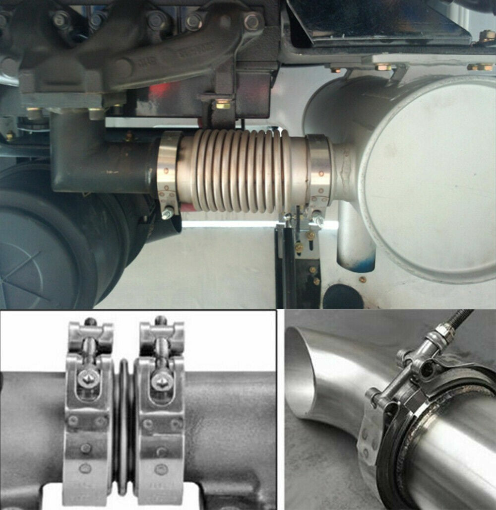 3" 76mm V Band Vband Clamp Stainless Steel Flange Turbo Exhaust Downpipe Kit