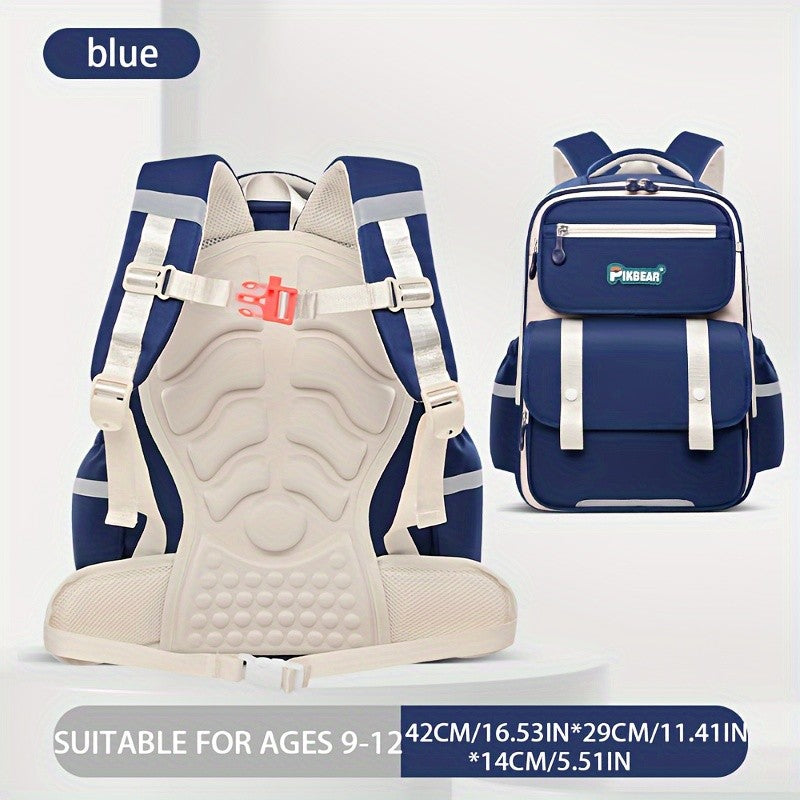 Lightweight Spine Support Kids Backpack Waterproof Reflective School Bag