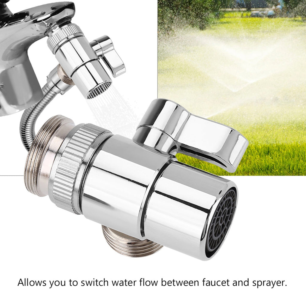 GH Water Tap Diverter Valve Sink Splitter Adapter For Kitchen & Bathroom Faucet