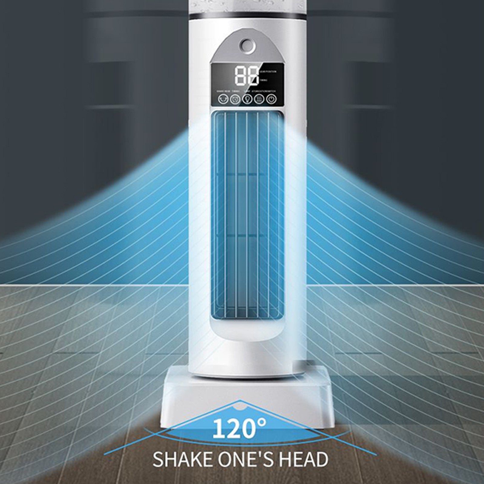 Portable Air Conditioner Tower Fan Standing Bladeless Quiet Cooler 6 Speeds