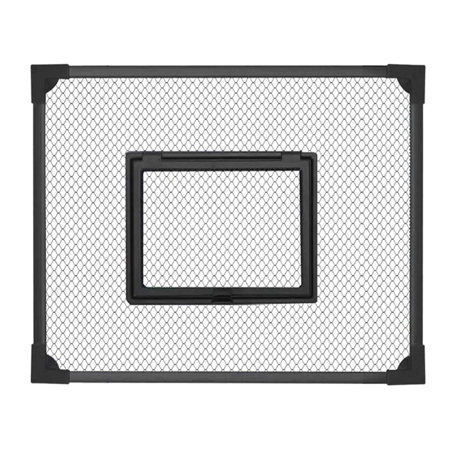 Fish Tank Lid Self Assembly Anti Jump Net Cover Magnetic Black Aquarium Hood
