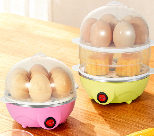 7-Egg Cooker Compact Electric Easy Egg Boiling Poaching Breakfast Maker
