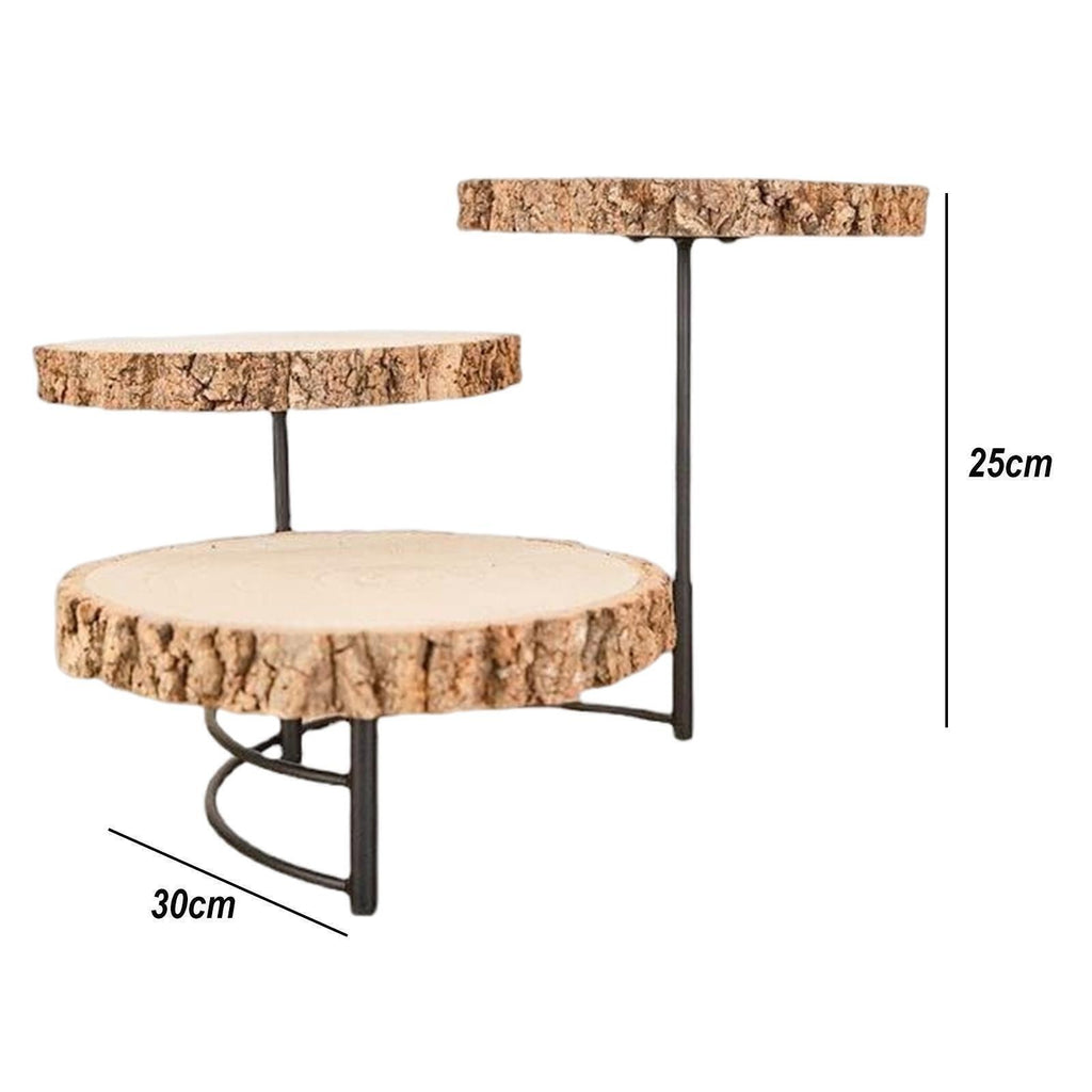 Wooden Cake Stand 3 Tier Serving Platter Dessert Stand Stand for Desserts
