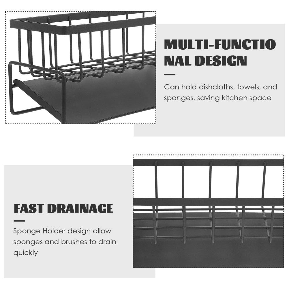 Kitchen Dish Drying Rack Sink Sponge Holder and Rag Holders for Drain.*