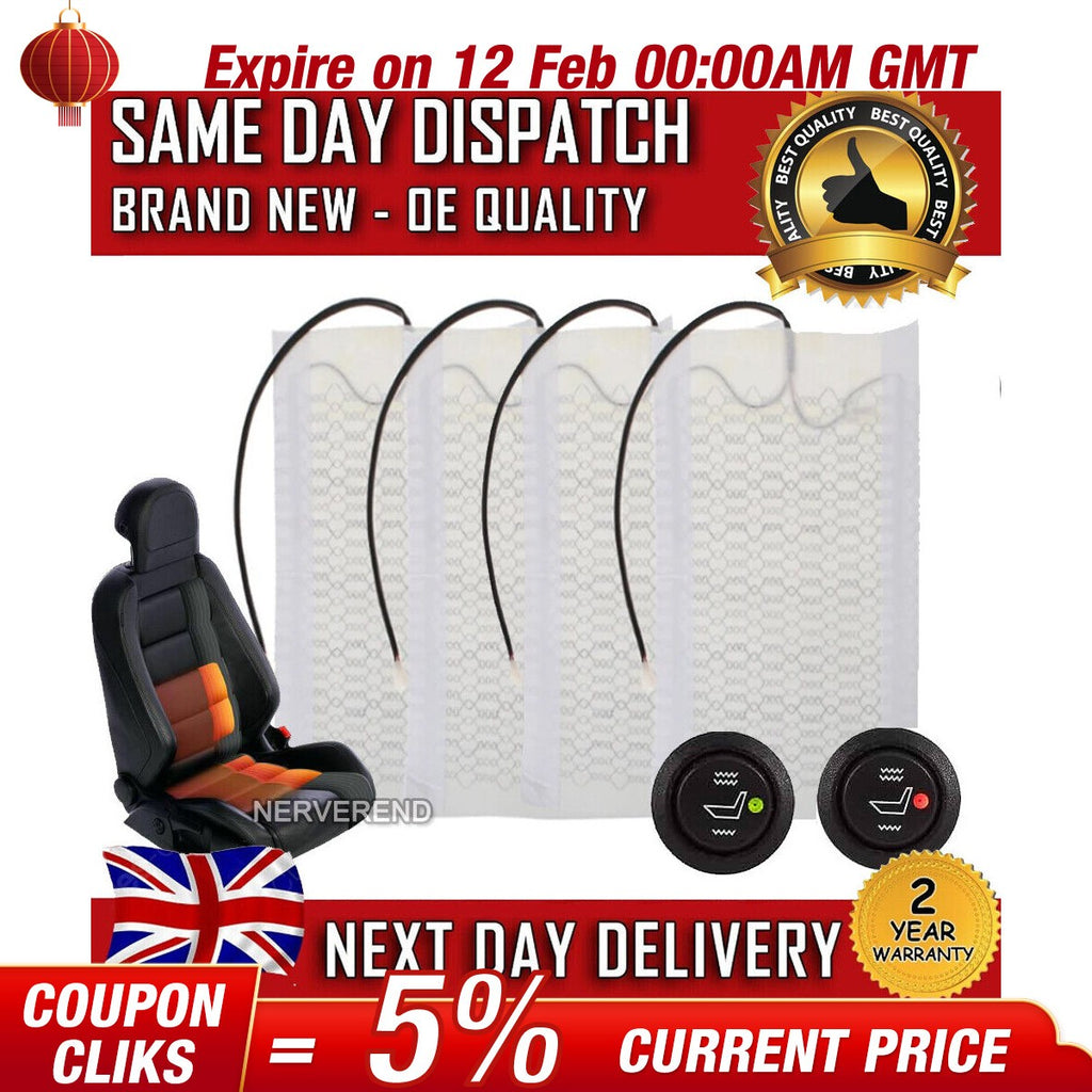 4Pads Carbon Fiber Car Heated Seat Heater Kit w/ Switch level 2 Universal NEW
