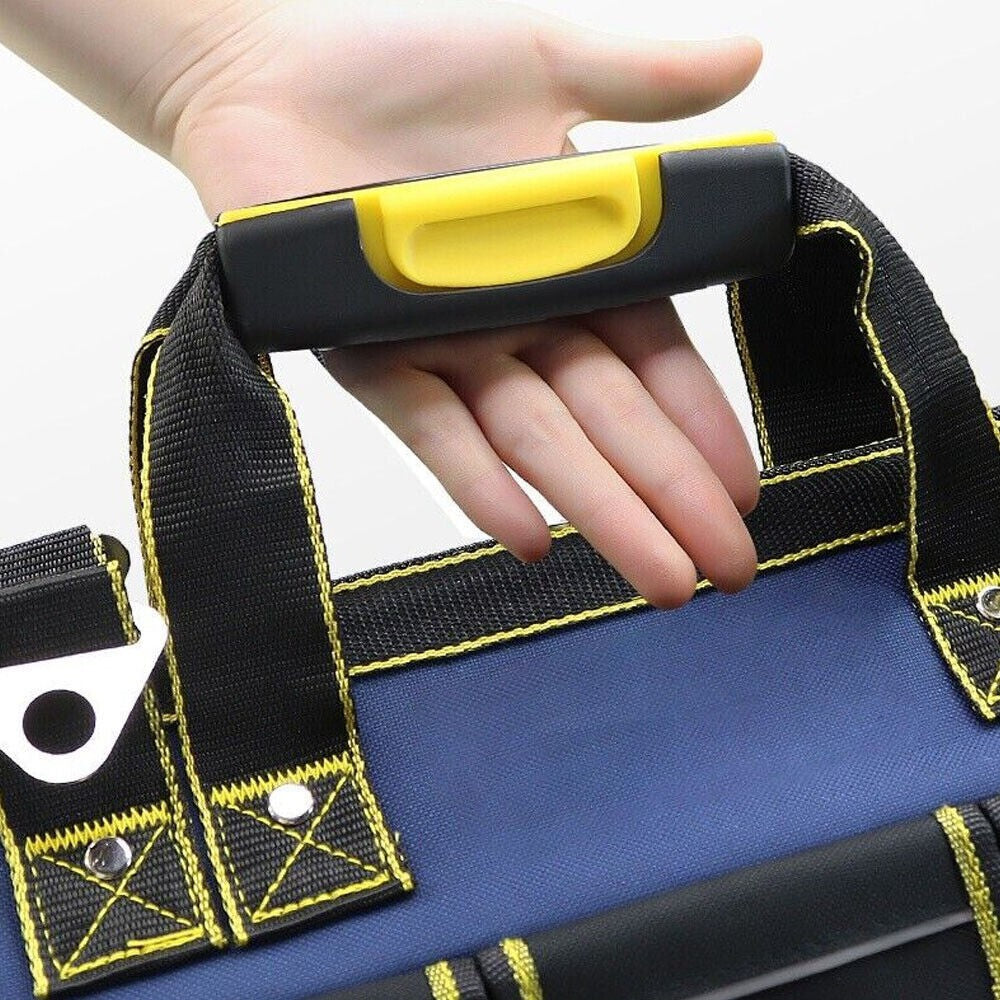 19in Heavy Duty Multifunctional Tool Bag Storage Case With Shoulder Strap