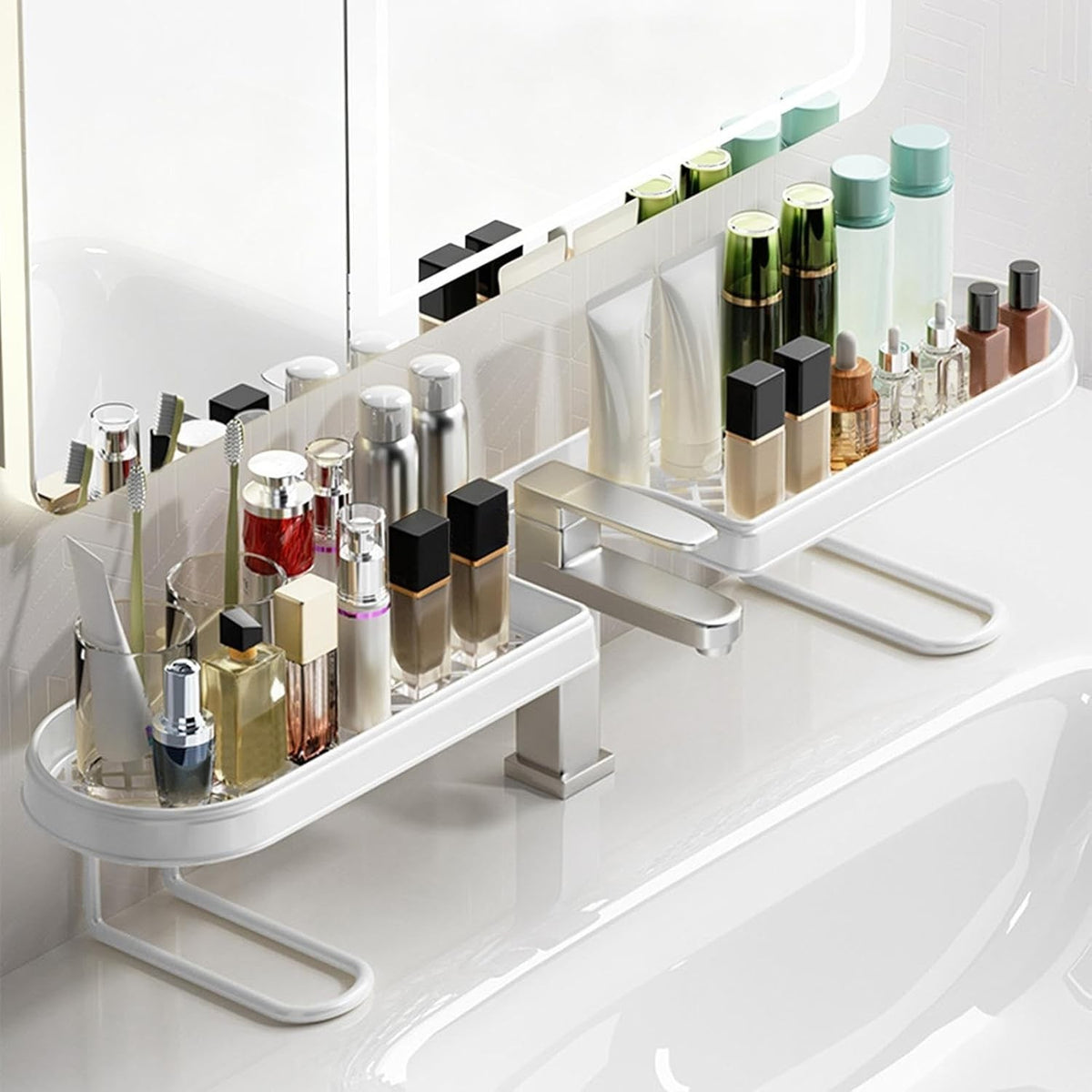 Behind the Faucet Sink Organizer, Thickened Behind the Faucet Shelf Bathroom