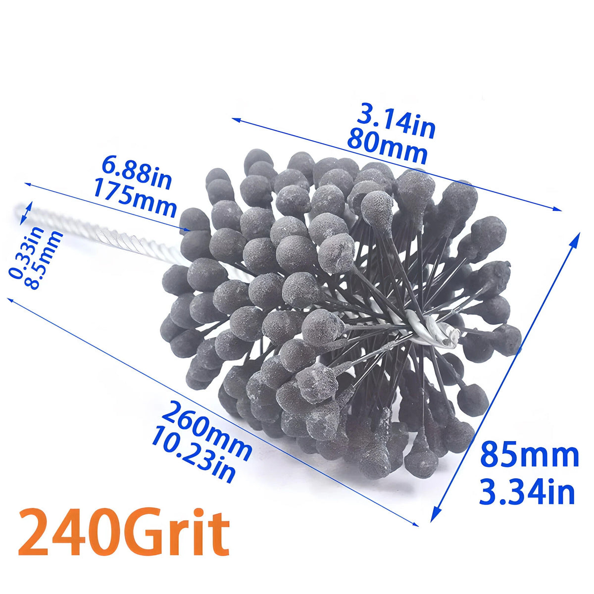 Flexible 85mm Ball Head Cylinder Hone Brush 240 Grit for Engine Bore Honing Tool