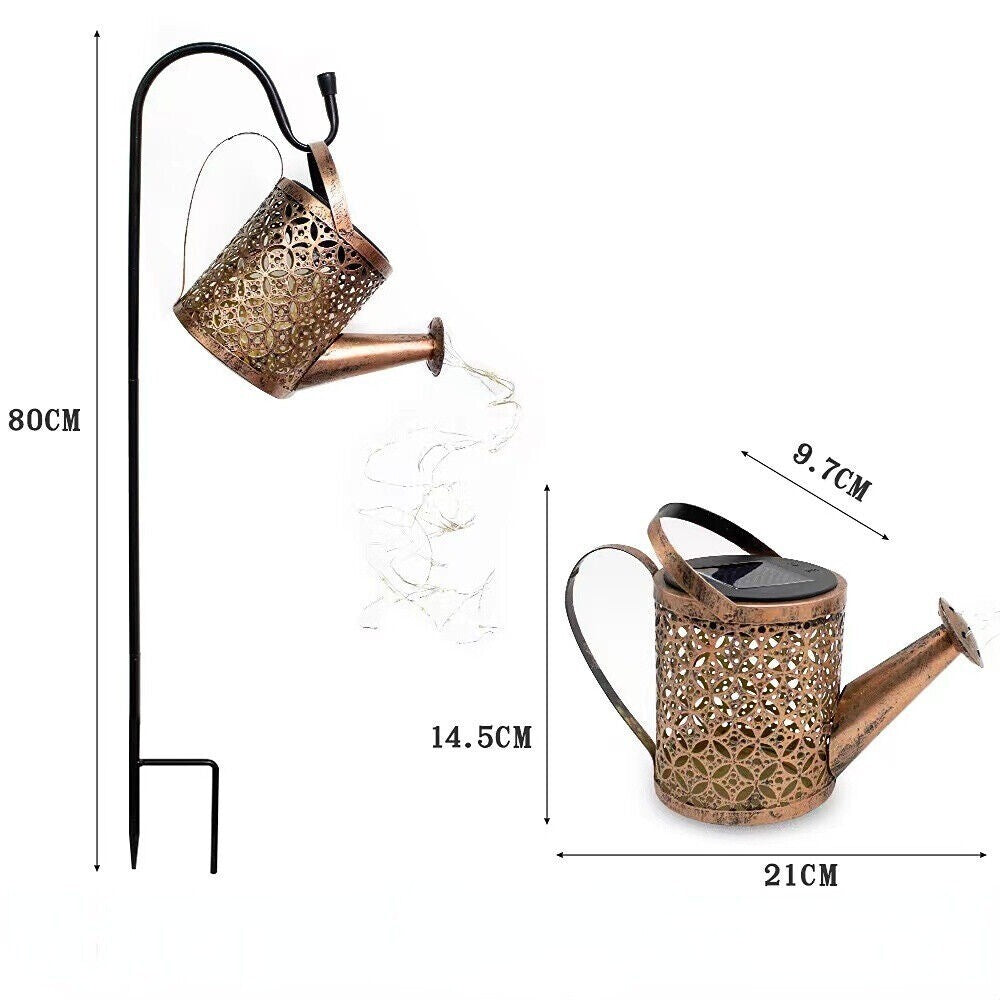 Outdoor LED String Lights Solar Lamp Garden Hollow Kettle Shower Landscape Light