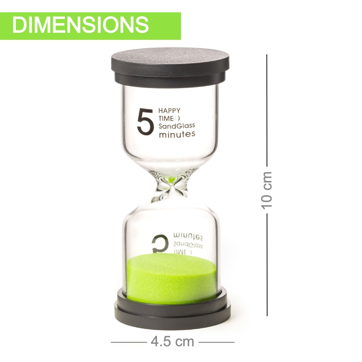 Sand Timers - Pack of 6 Hourglass  - 1 - 30 mins Visual Tool for Kids, Classroom