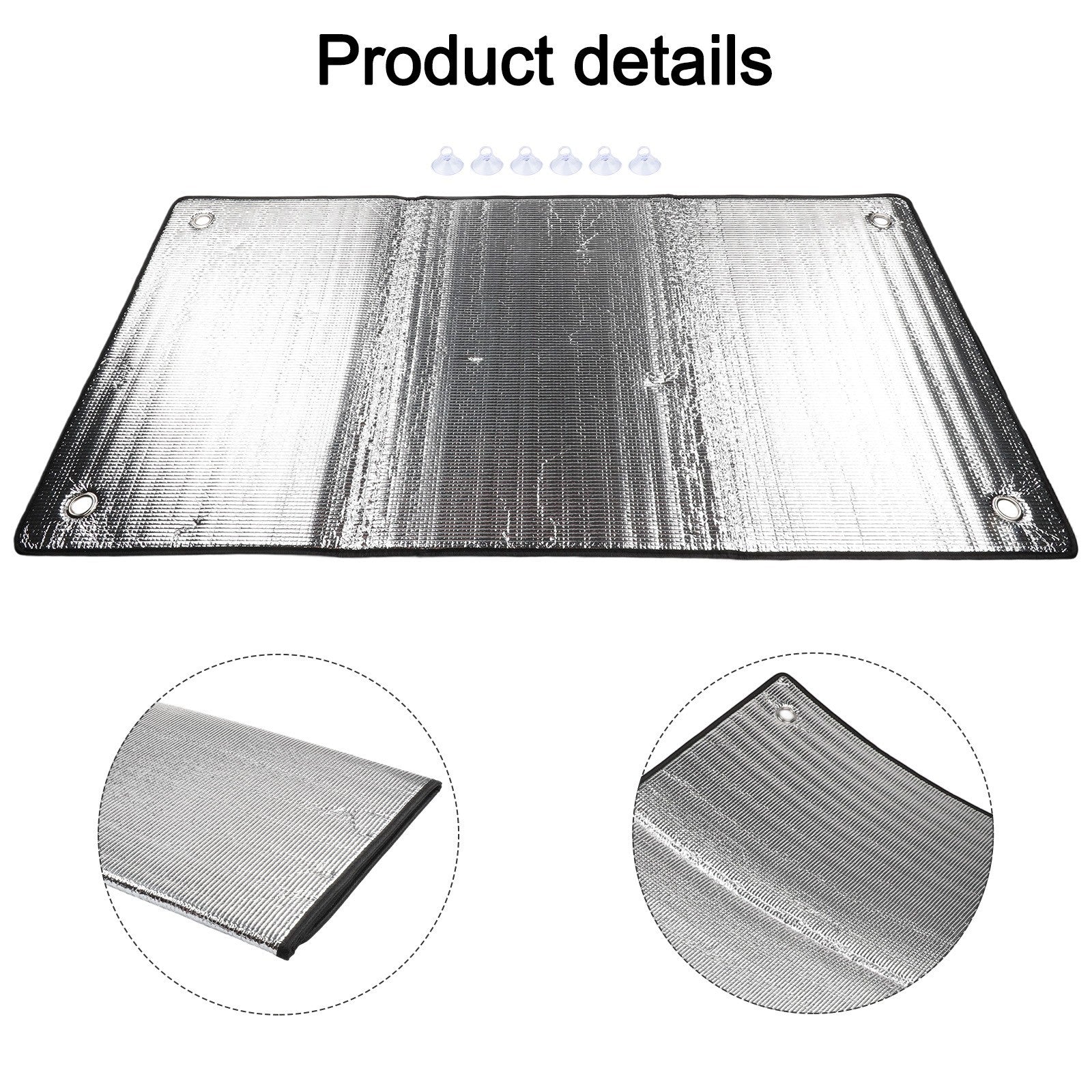 Heat Insulation Aluminum Foil Window Film with Suction Cup for Easy Installation