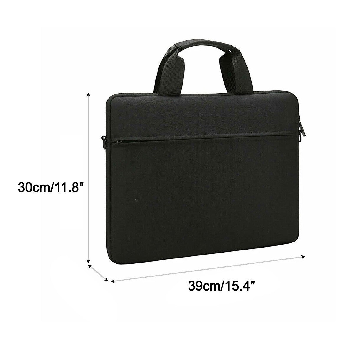 15.6in Laptop PC Black Shoulder Bag Soft Notebook Case Cover Portable Ultralight