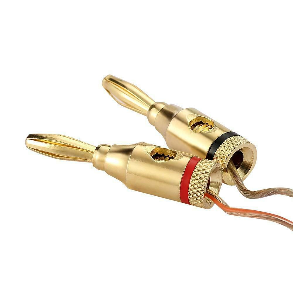 20 x 4mm Gold Plated Musical Audio Speaker Cable Wire Connector 4mm Banana Plugs
