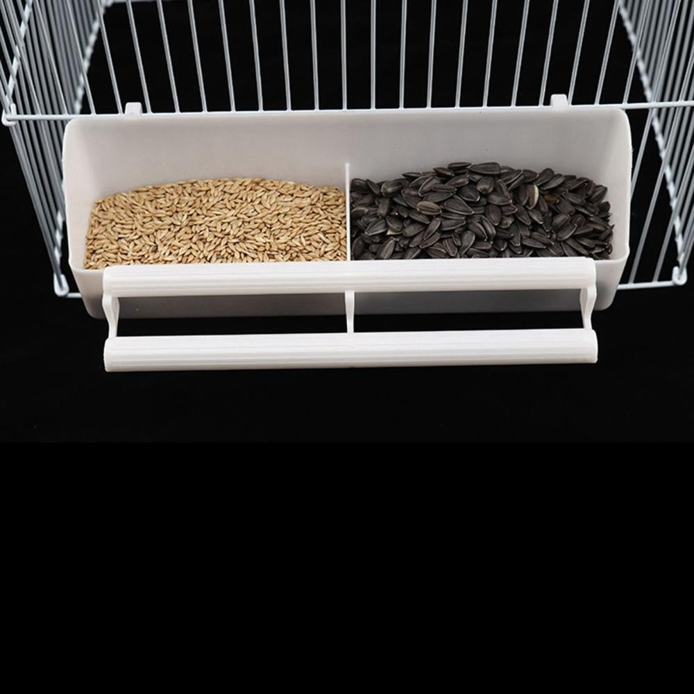 Bird Food Dispenser Parakeet Feeder Box Parrot Birds Water Hanging Bowl