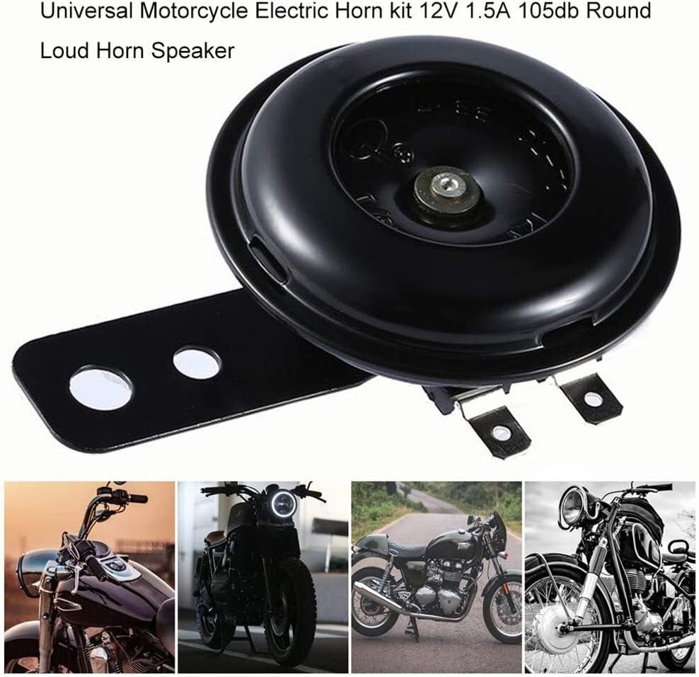 65mm 12V DC Black Horn Universal For Scooter Motorcycle Quad Moped Replacement