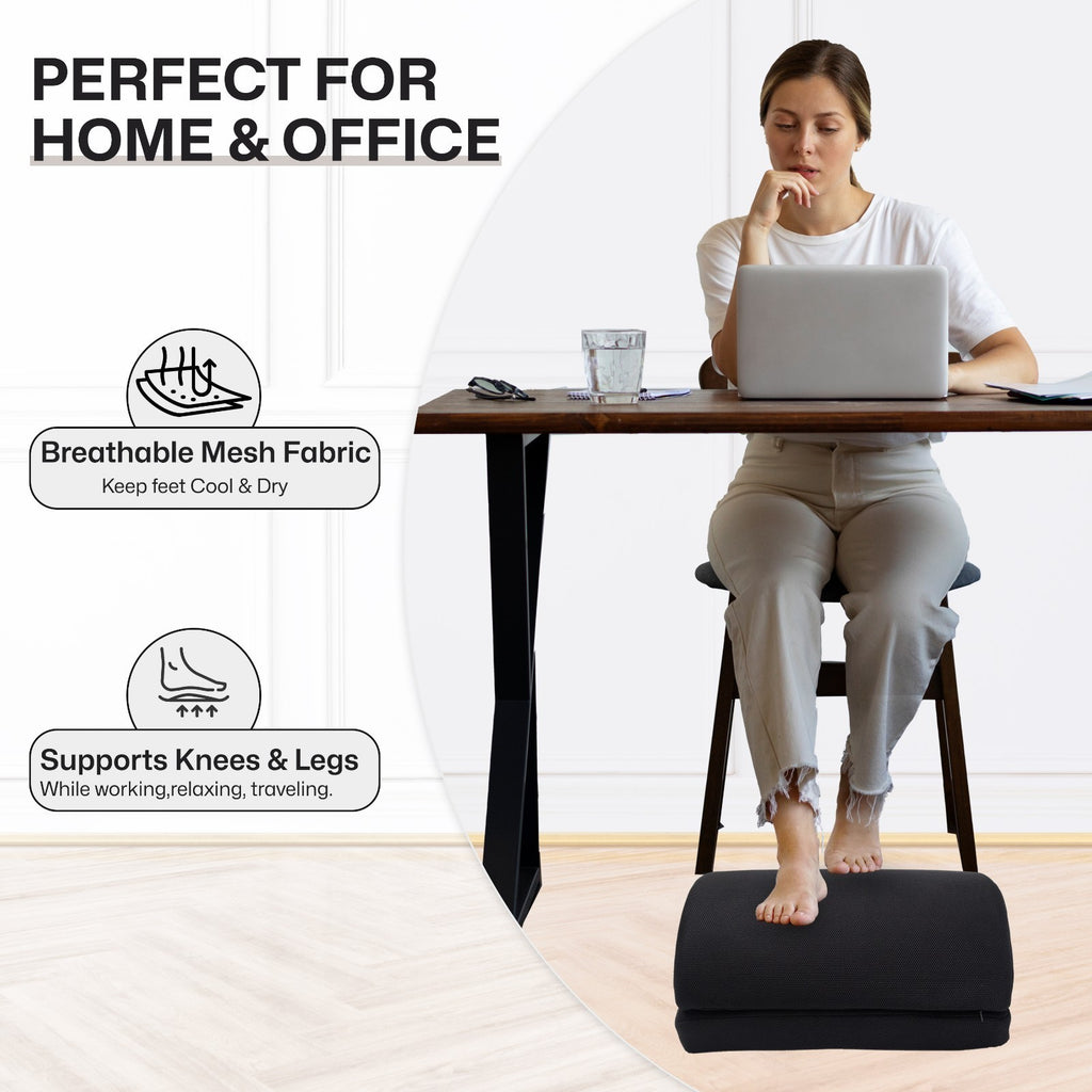 Foot Rest Under Desk High Density Foam Ergonomic Footrest Cushion Pillow UK