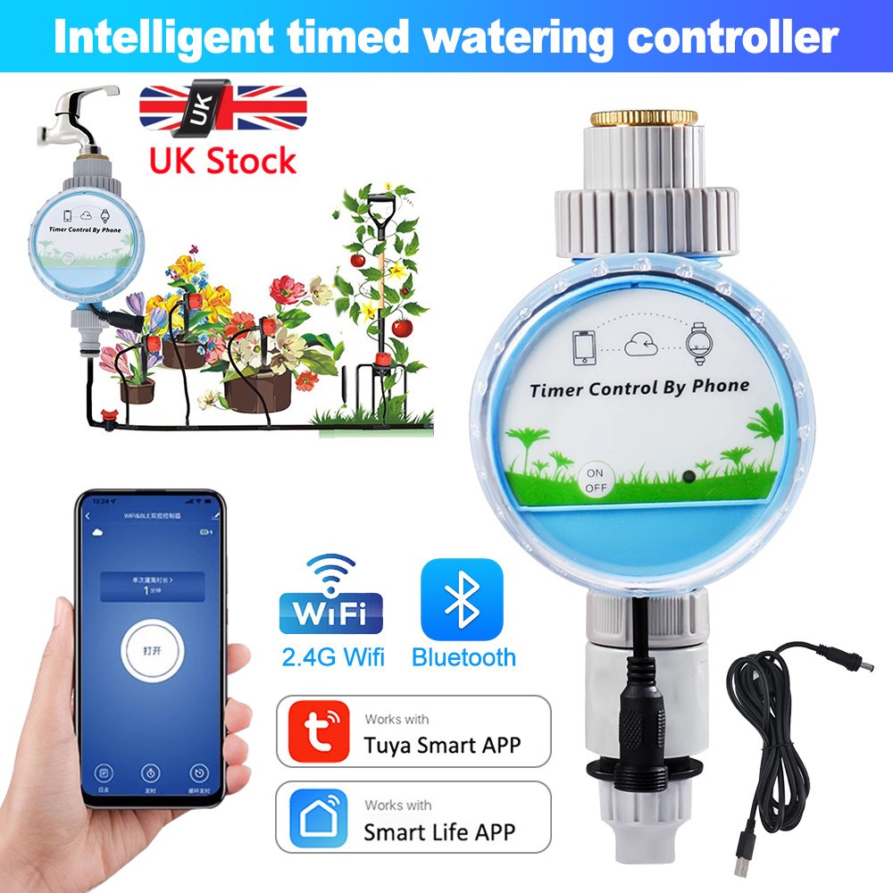 Tuya WIFI Bluetooth Smart Garden Watering Timer Auto Irrigation Controller Valve
