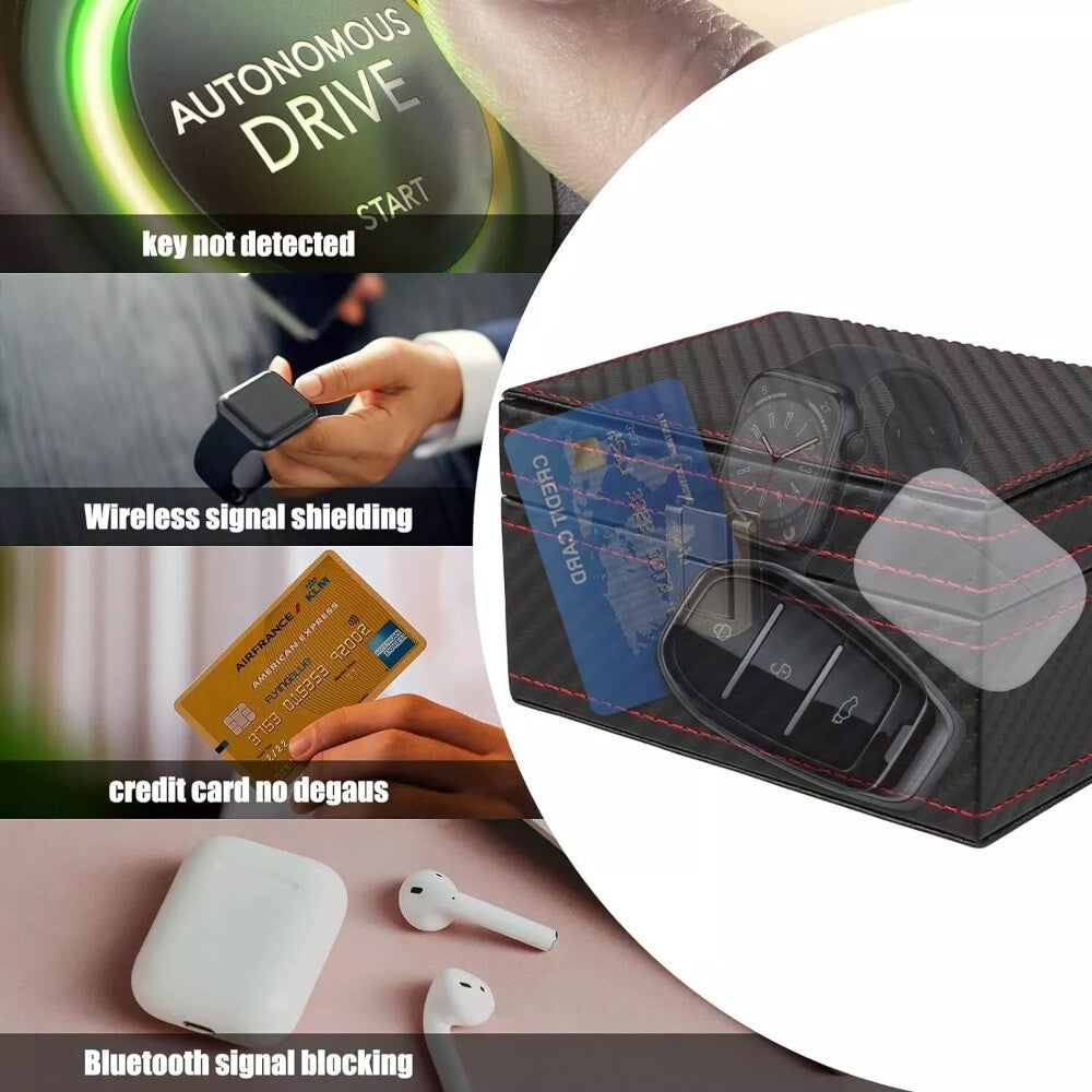 Faraday Box and 2 Large RFID Blocking Pouches Car Key Signal Blocker Anti Theft