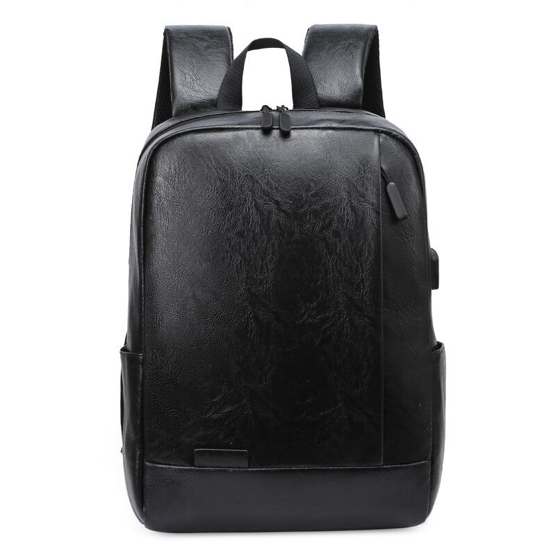 Men's Office Backpack 15.6" Laptop Leather Business Bag Work Travel Daypack