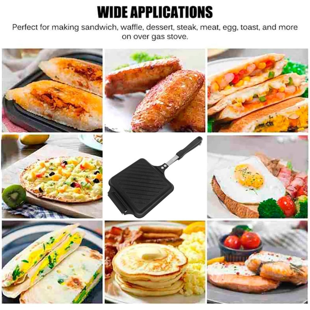 Sandwich Toastie Maker Non-stick Toaster Machine Breakfast Camping Stove Toaster