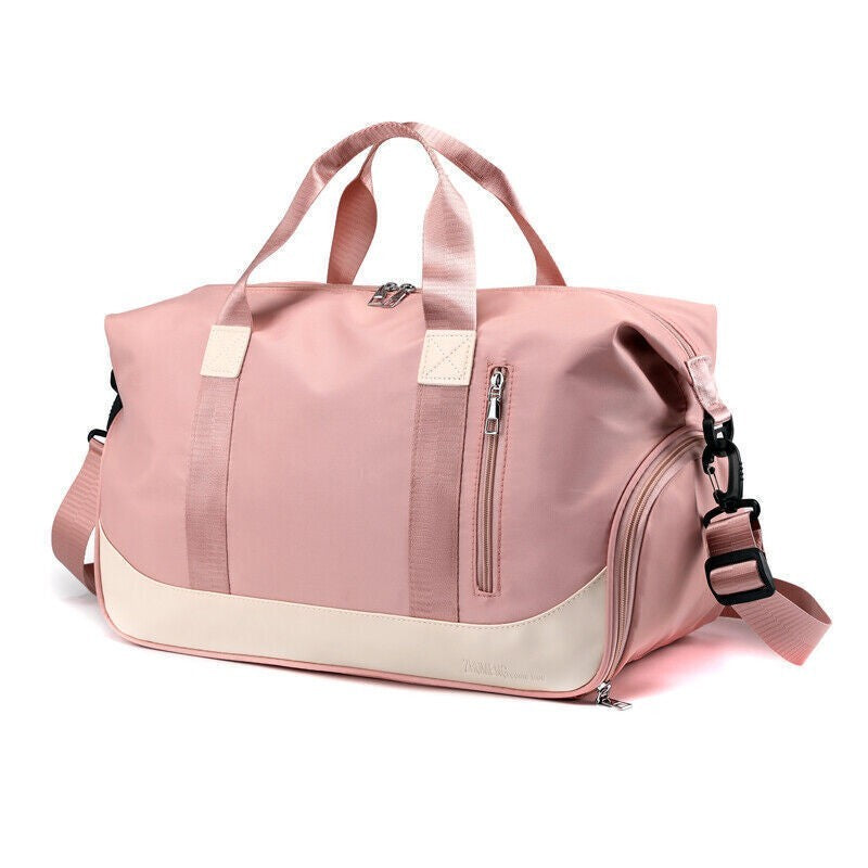 Women Fitness Gym Bag Travel Weekend Bag Large Holdall Luggage Shoulder Bag