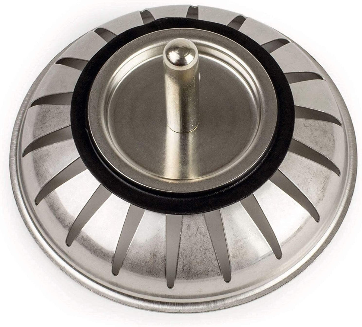 Kitchen Sink Drain Plug Strainer 83mm for Food Waste Stainless Steel Pack of 2