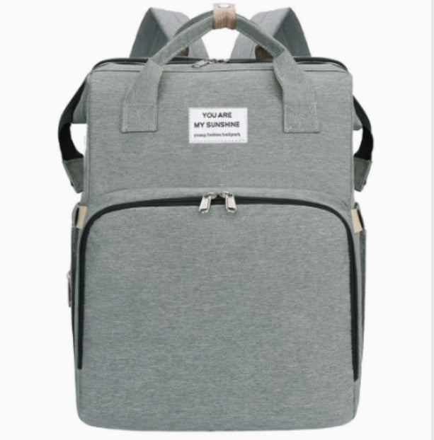 Smart Diaper Bag Backpack Foldable Baby Bed USB Charging Maternity Travel Bag.*