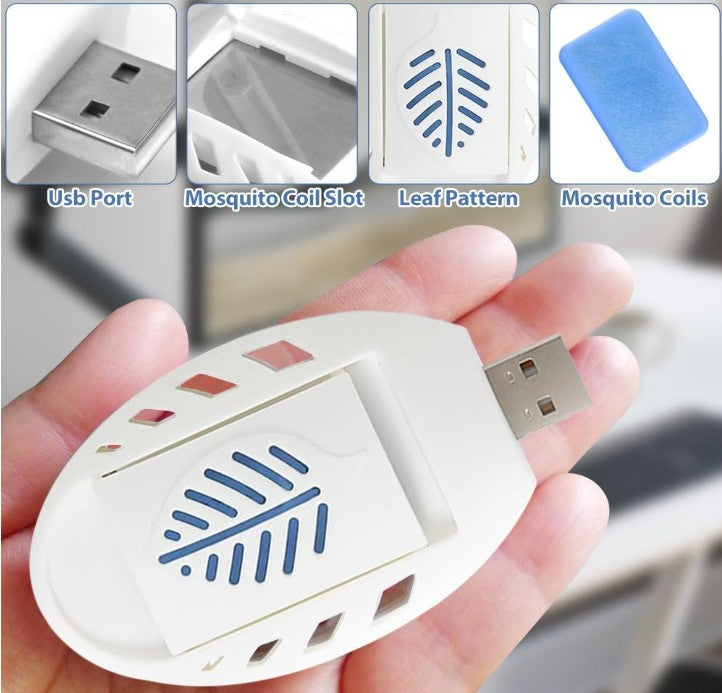 USB Mosquito Repellent Plug in,Portable USB Insect Repellent with 30 Tablets