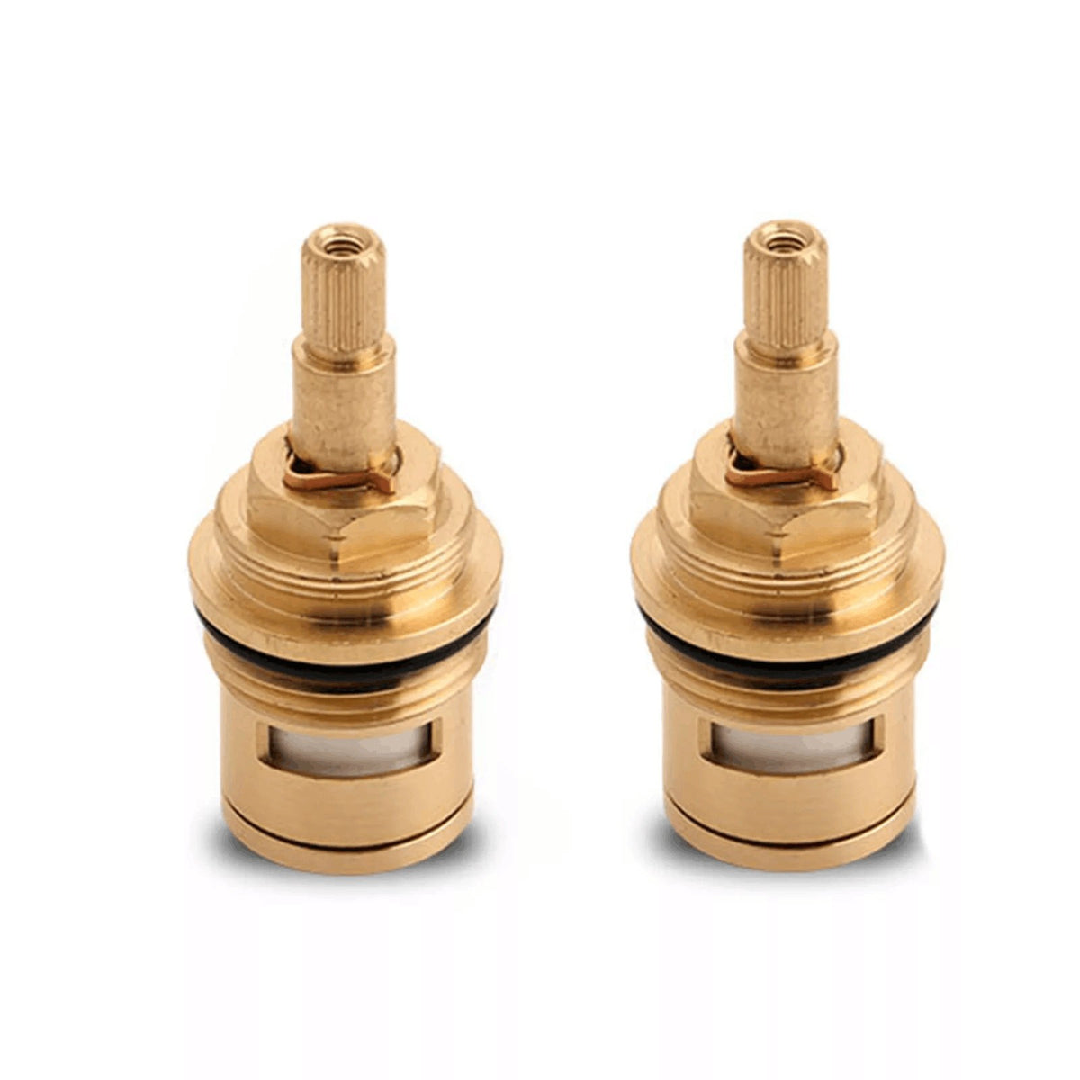 2x Bath 1/2" Tap Valve Cartridge Ceramic Gland 20 Teeth quarter turn Flow Mixer