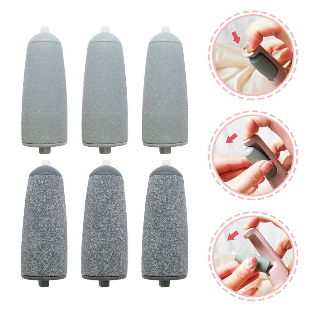 6 Pcs Nu You Pedi Roller Foot Replacement Heads Grinder