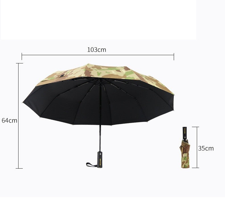 Mens Camo Sun Umbrella Automatic Folding Outdoor Sun Protection Tactical Hunting
