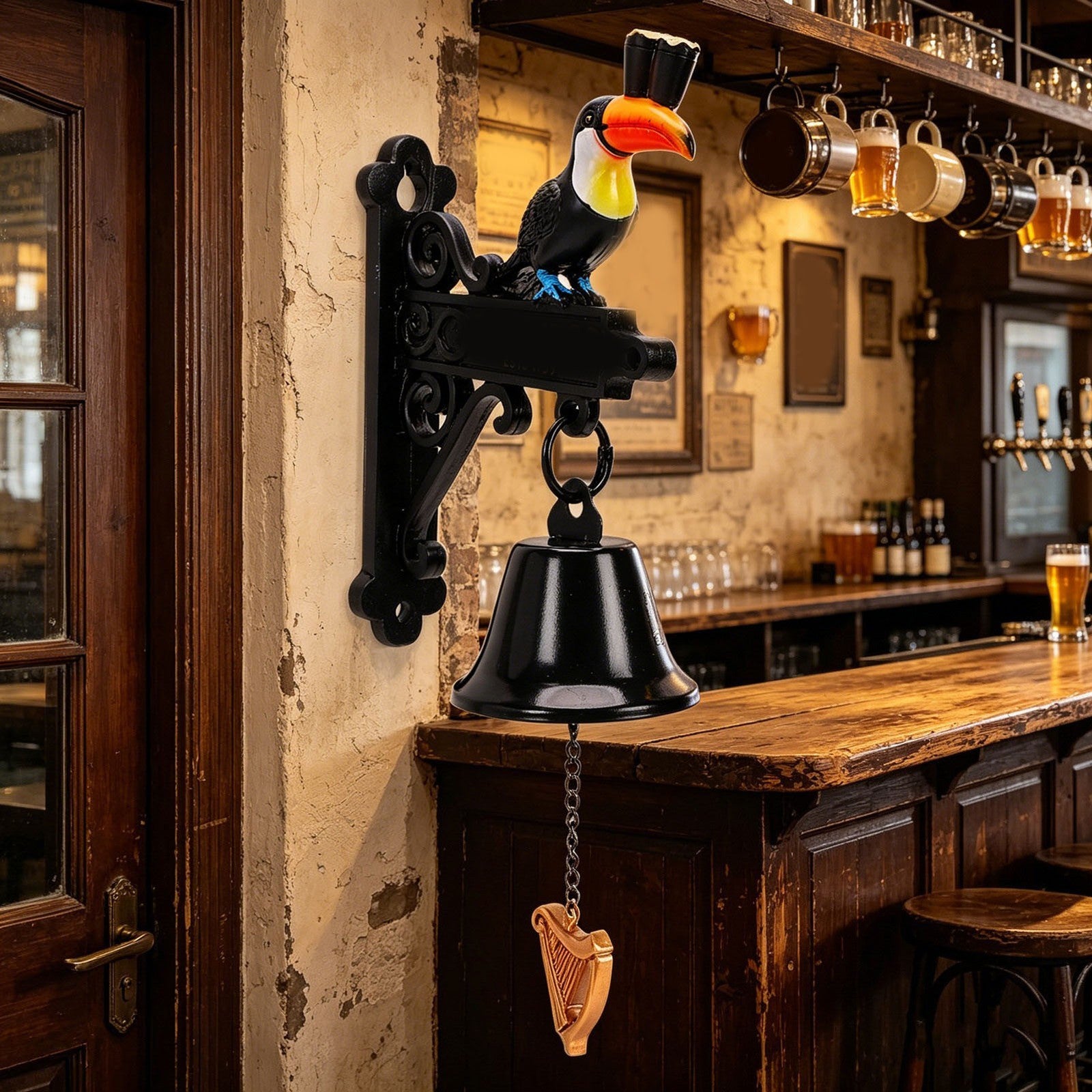 Guinness Beer Doorbell Wall-Mounted Bell 1759 Antique Collector'S Wall Clock.