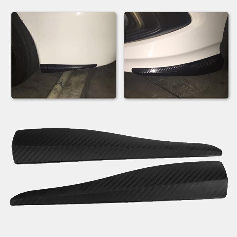 2X Car Carbon Fiber Anti-rub Strip Bumper Body Corner Protector Guard Trim