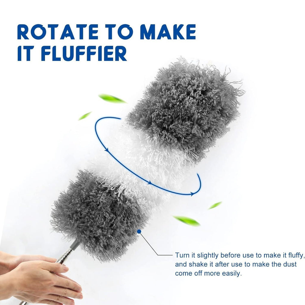 2.8m Extra Long Microfiber Duster for Cleaning Fan, High Ceiling, Blinds