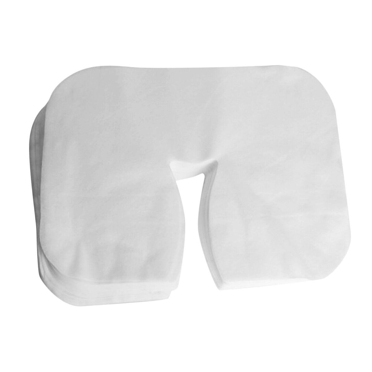 Pack Of 100 Disposable Massage Table Face Cradle Covers Headrest Covers White