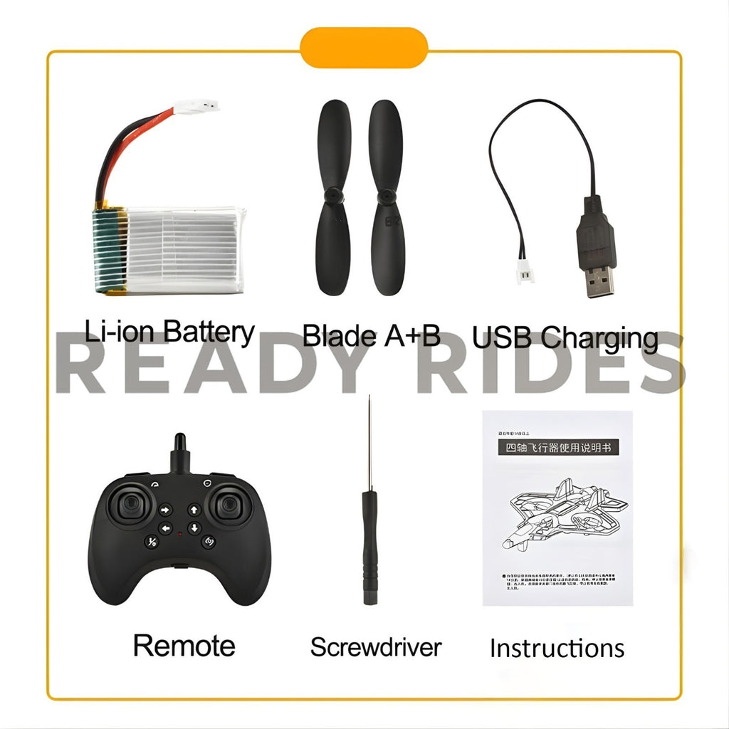 360° Flip RC Plane Toy Drone Remote Control Glider Jet Flying 2.4G LED Light UK