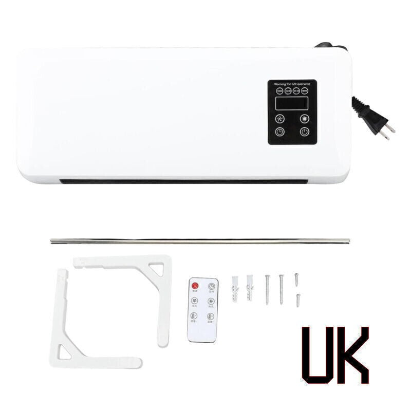 2in1 Wall Mounted  Natural  Air Conditioner Fan Heater Remote Control NEW