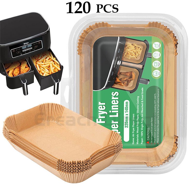 150x Air Fryer Paper Liners Disposable Non Stick Baking Parchment for Ninja